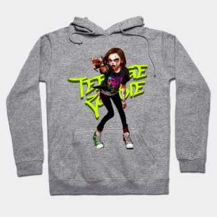 Zombie Teenage Girl Halloween Hoodie